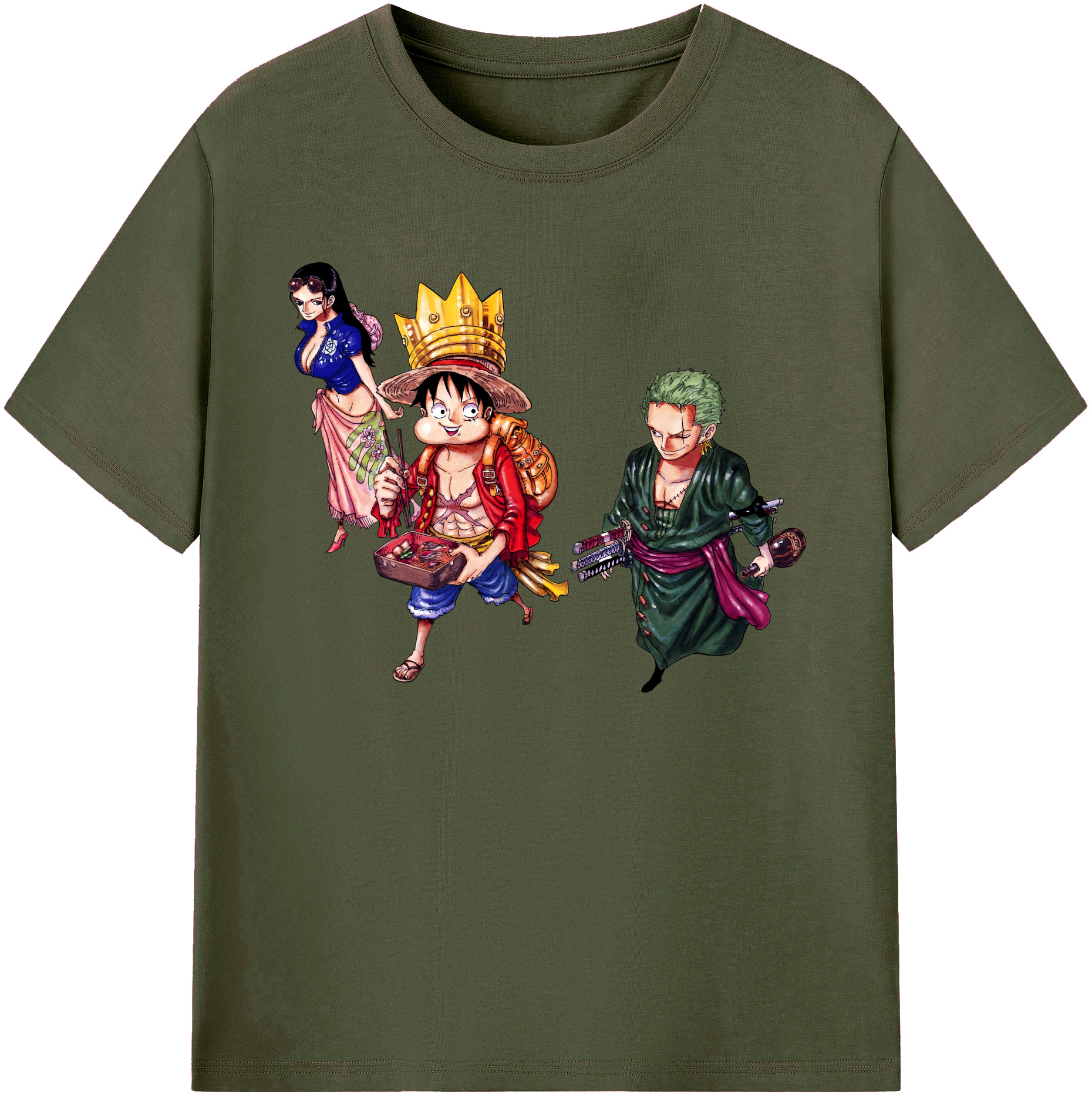 ワンピース モンキー・D・ルフィ ONE PIECE Monkey D. Luffy 綿100％ メンズ半袖Tシャツ｜肌触りやわらか＆通気性